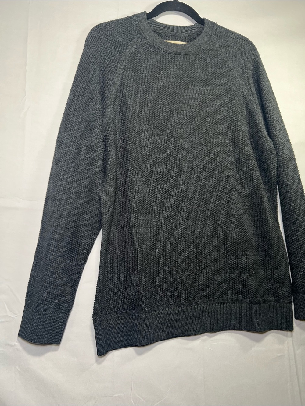 The Normal Brand Men’s Charcoal Gray Textured Crewneck Sweater Medium - Picture 4 of 9